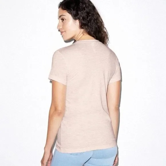 AMERICAN APPAREL || Tri-Blend Slim Fit Crewneck TriCreole Pink Size Small - Picture 6 of 13